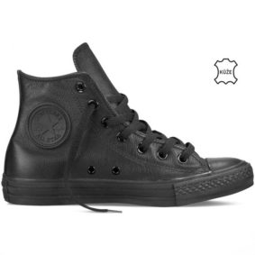 Converse boty Leather All Star Black Monochrome