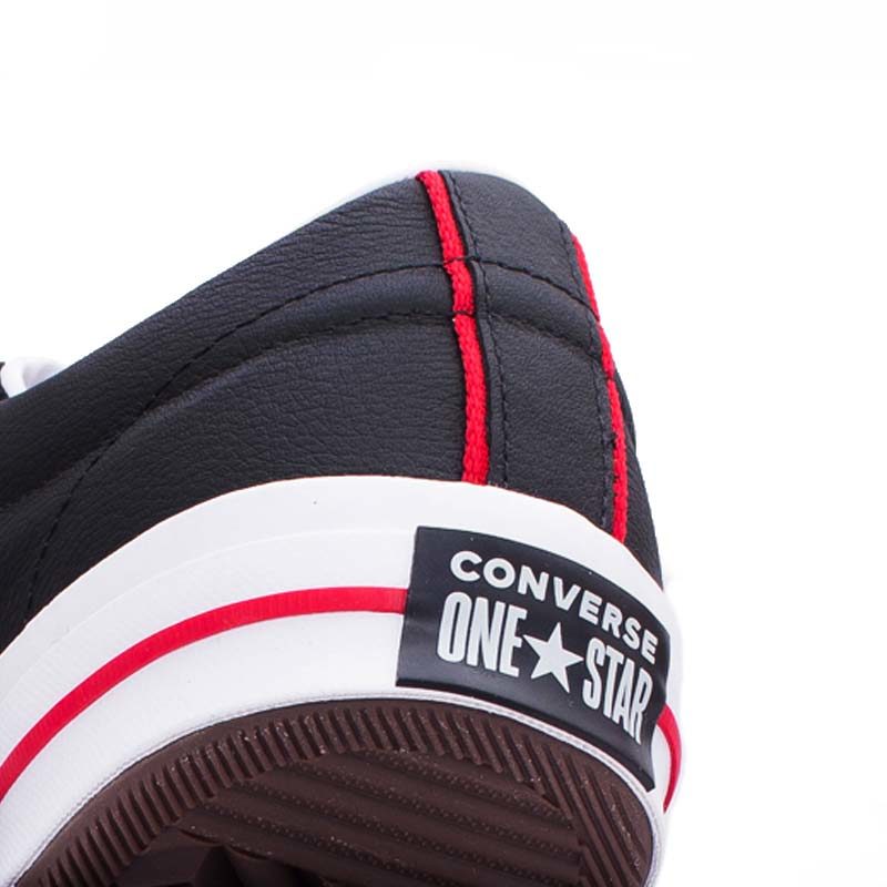 Converse boty One Star Ox Leather Black detail