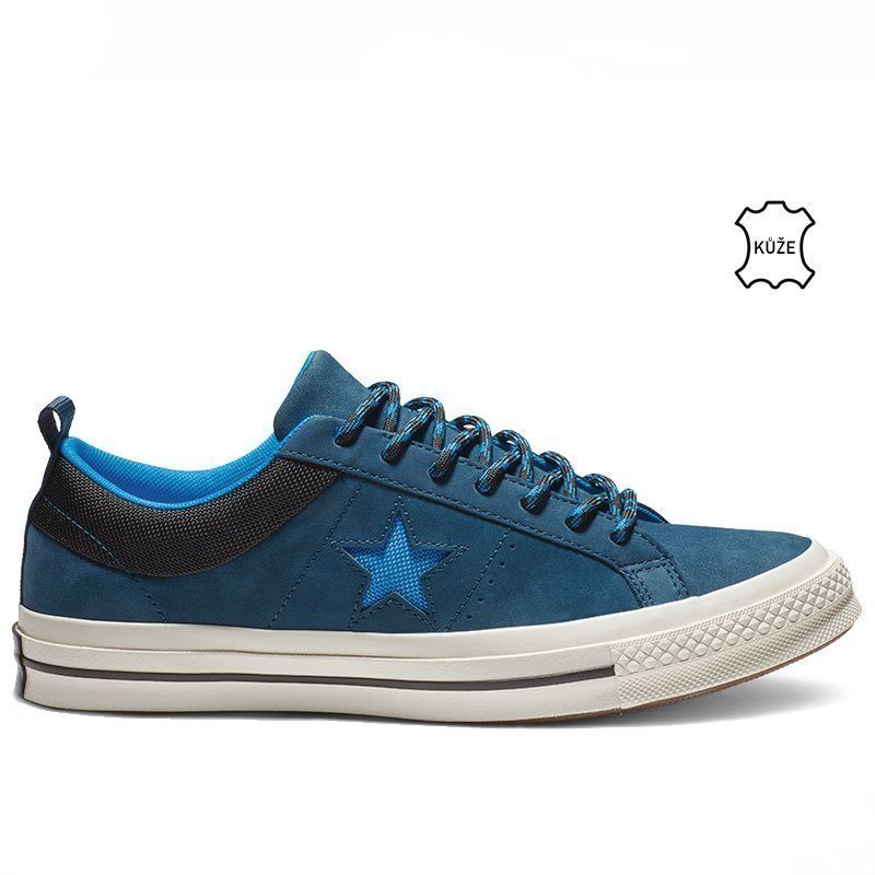 Converse boty One Star Sierra Leather Low Top Blue Fir right