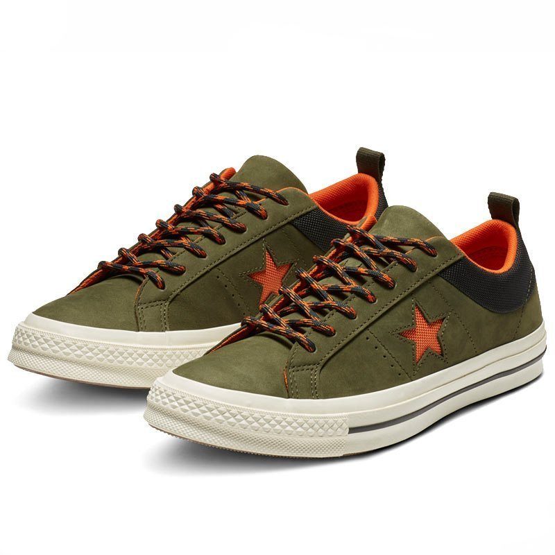 Converse boty One Star Sierra Leather Low Top Utility Green angle