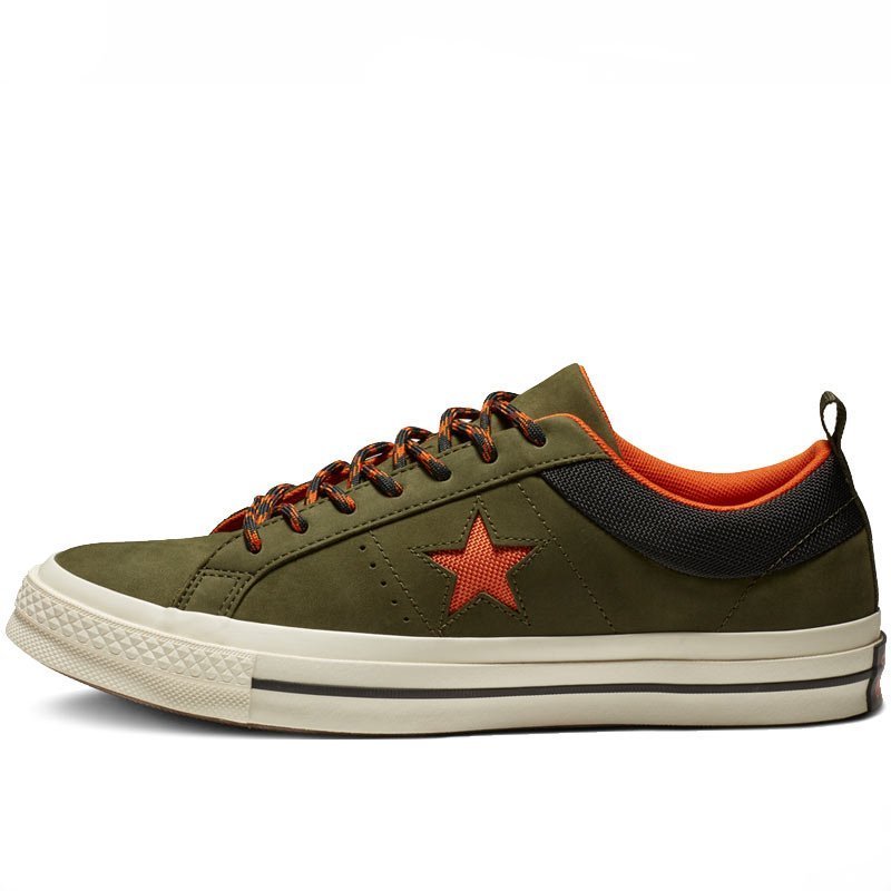 Converse boty One Star Sierra Leather Low Top Utility Green left