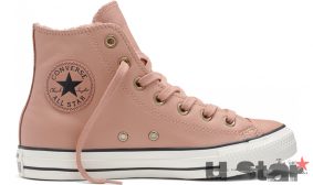 Kožené boty Converse Chuck Taylor Alll Star Pink Leather