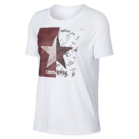 converse tricko dot camo star fill easy crew tee front