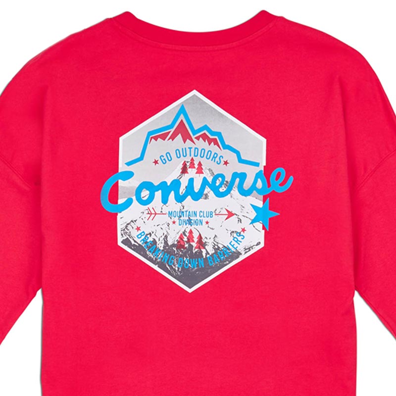 Converse tričko Mountain Club Long Sleeve T-Shirt detail